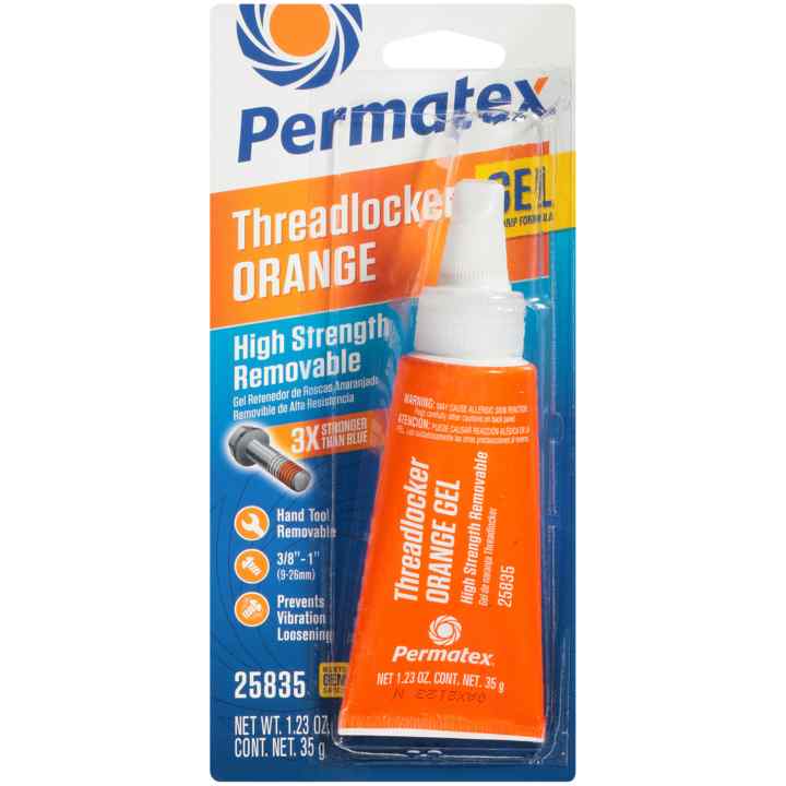 Permatex<span class="sup">®</span> High Strength Removable Threadlocker Orange Gel, 35 G