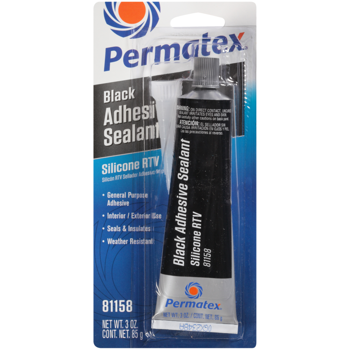 Permatex® Black Silicone Adhesive Sealant, 3 OZ - Permatex